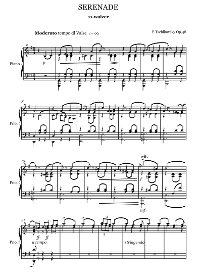 samerhatoum score sample serenade 2nd movement reduced