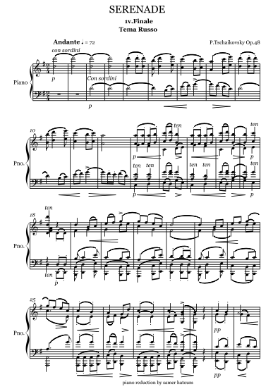 samerhatoum score sample serenade 4th movement reduced